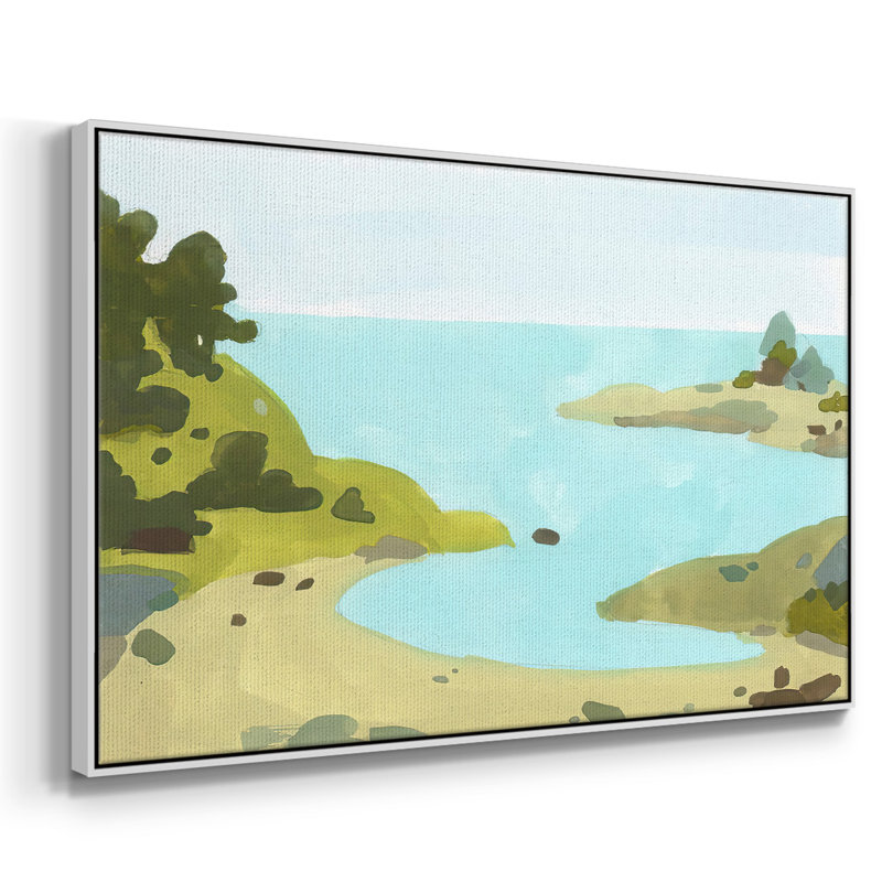 Coastal Inlet IV, reproduction d'art sur toile, H 17 po x l 25 po x P 2 po, Blanc