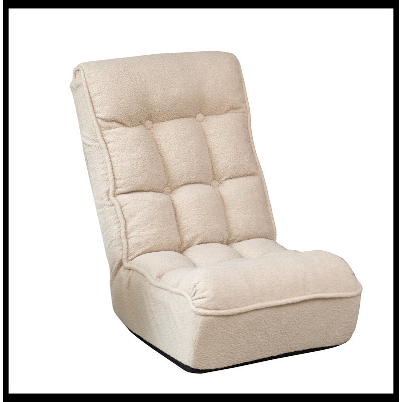 Chaise longue rembourrée Retzlaff, Tissu blanc