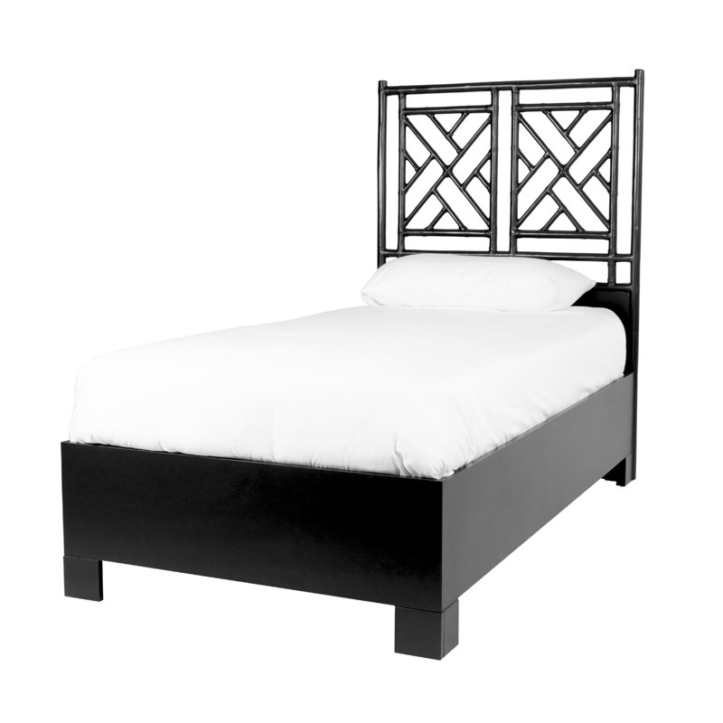 Chippendale Standard Bed, Black, Twin