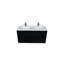 Meuble-lavabo noir spacieux avec lavabo durable, rangement de salle de bain moderne en bois