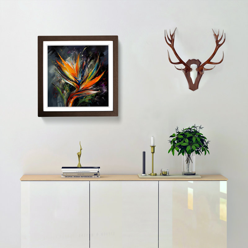 Single Picture Frame Print on Wood, Walnut