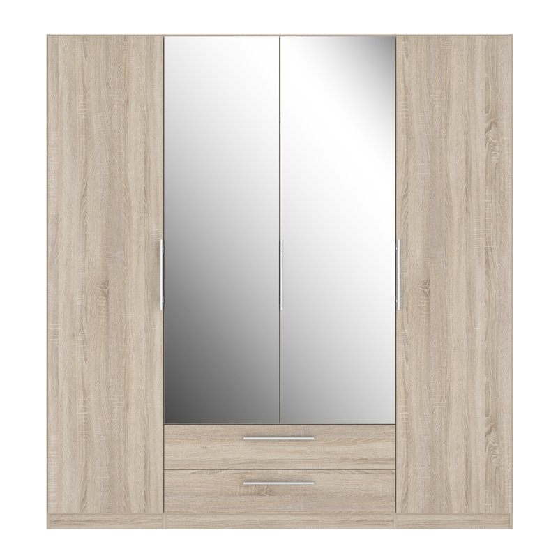 Ralleigh 4 Door Manufactured Wood Wardrobe
