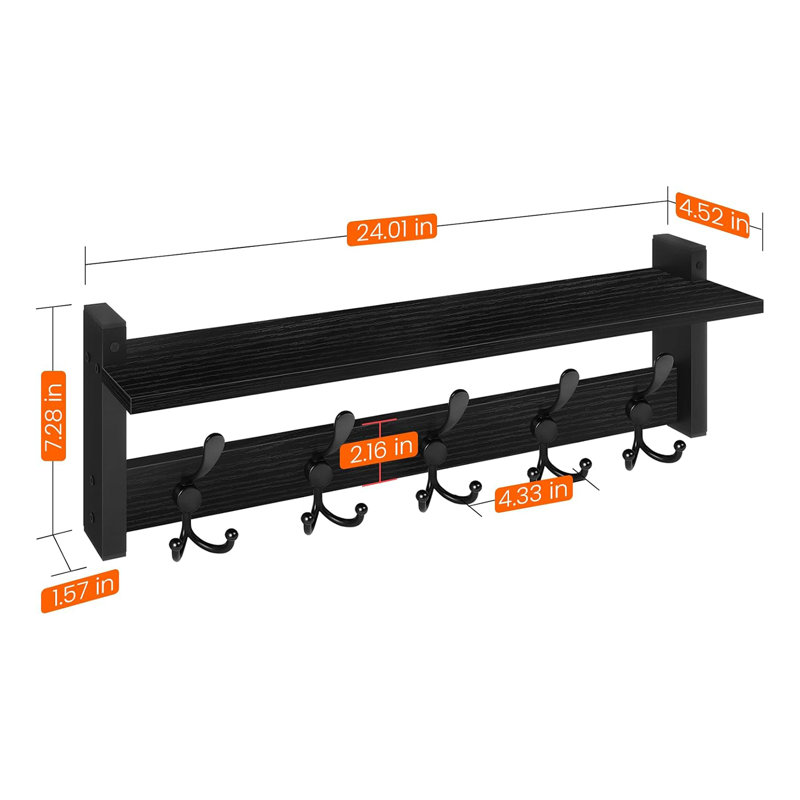 Jann 5 - Hook Coat Rack