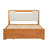 Mid Century Modern Solid Wood Queen Storage Bed With 2 Drawers-1491850536
