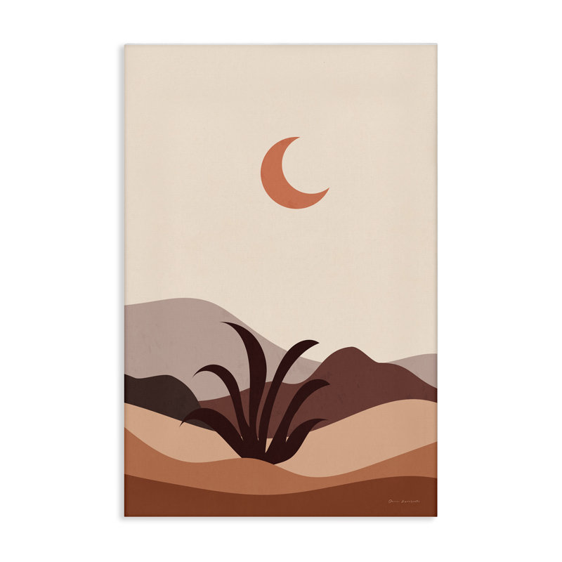 «Moon Over Desert Scene» par Omar Escalante, H 24 po x l 16 po