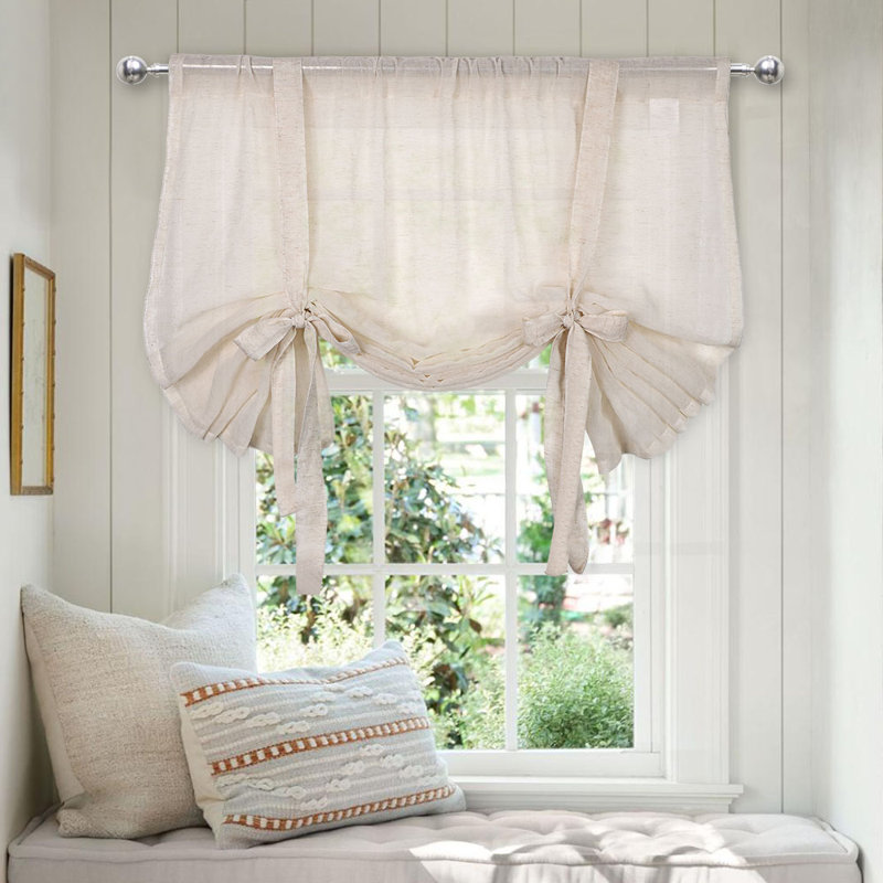 Panneau de rideau simple semi-transparent Quaddiu, L 42 po x L 45 po