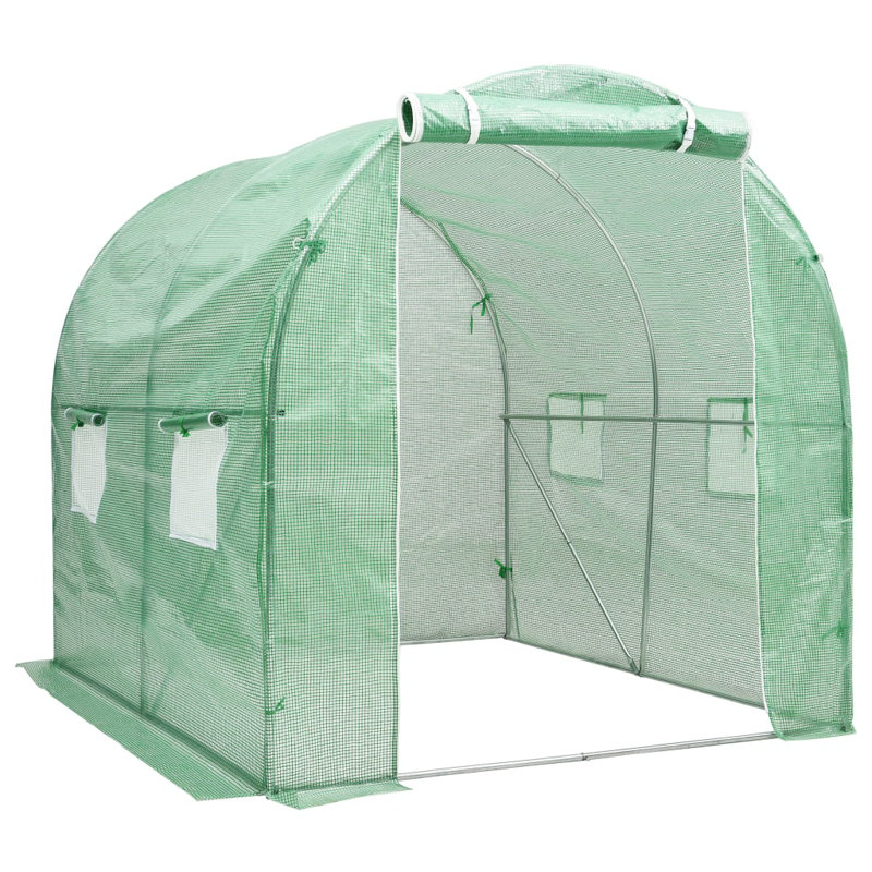 Cadre en acier galvanisé pour serre, H 78,7 po x l 78,7 po x P 78,7 po, Vert