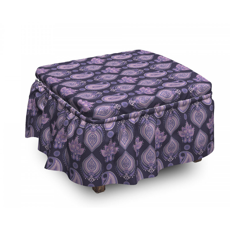 Housse pour repose-pieds floral oriental