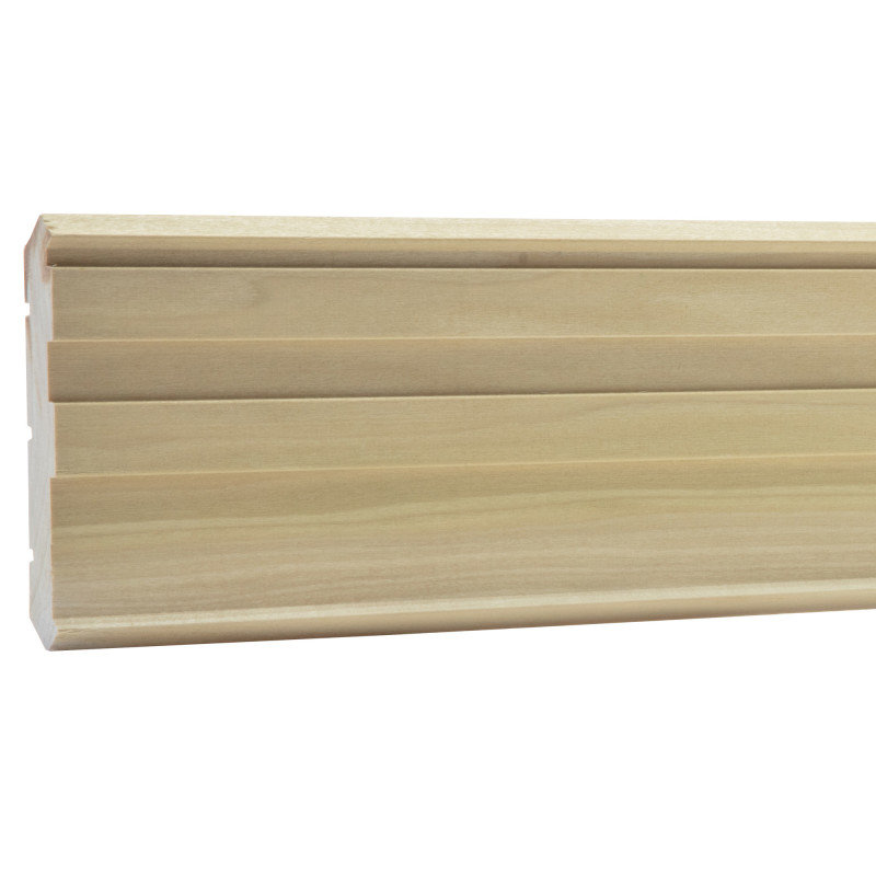Ornamental Mouldings .625 in. D x 4.5 in. W x 92 in. L Unfinished Poplar Wood Beckett Crown Moulding
