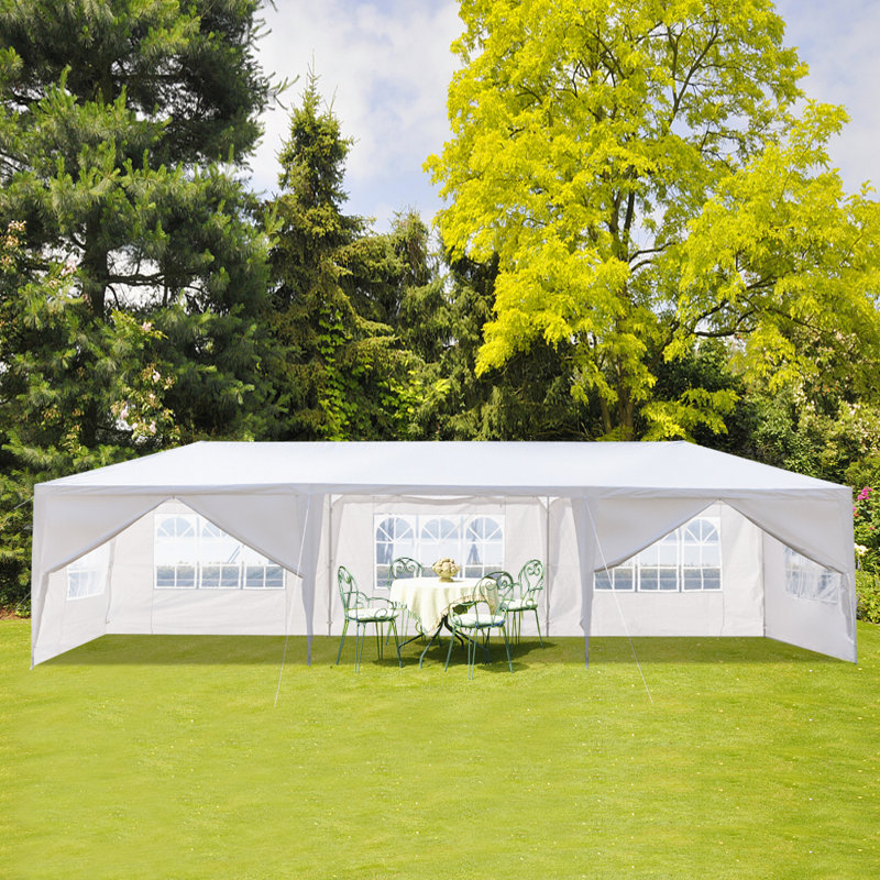 Mariage 10 pi. L 29,5 pi. D Tente de réception en acier