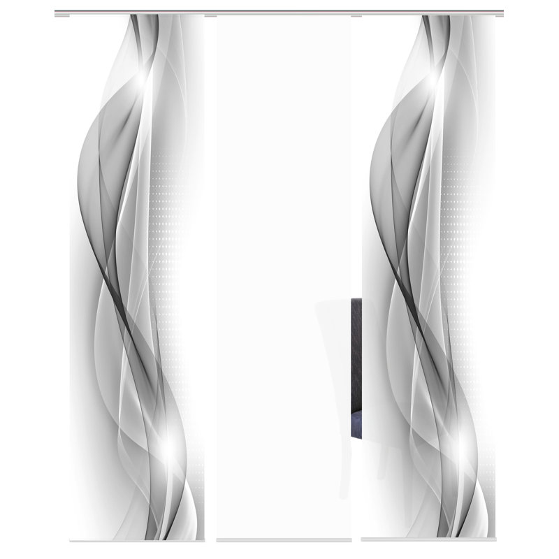 Passmore Semi Sheer Curtain Panel Pair, Grey