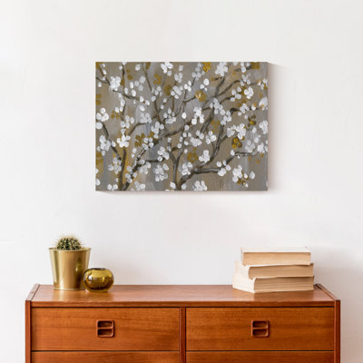 Fleurs de cerisier blanches sur toile