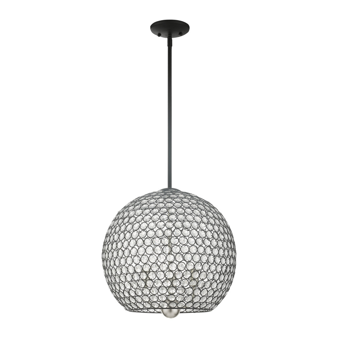 Ludie 3 - Light Single Globe Pendant with Crystal Accents House of Hampton® 