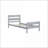 Twin Size Rubber Wood Platform Bed - No Box Spring Needed, Underbed Storage, Grey for Small Spaces-271321248