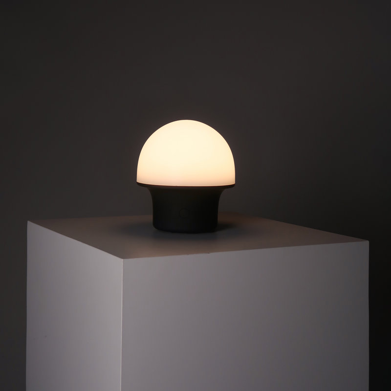  Lampe de table à DEL noire portative rechargeable 6,6 "Portobello USB-C - Portable, intérieur / extérieur, à intensité variable à 3 voies