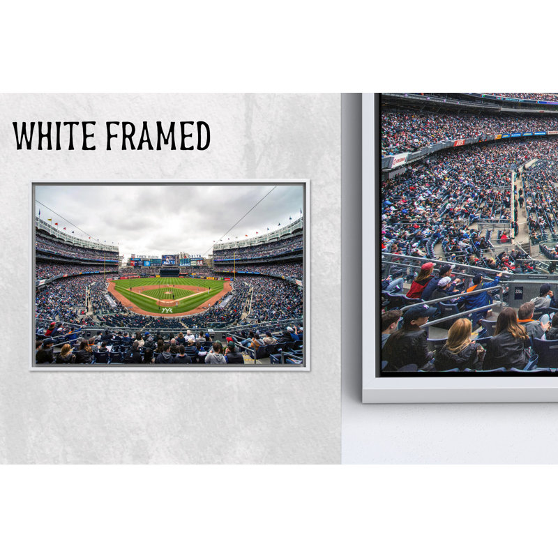 Art mural sur toile Yankee Stadium: impression de baseball, cadeau de New York, toiles à cadre blanc 1P