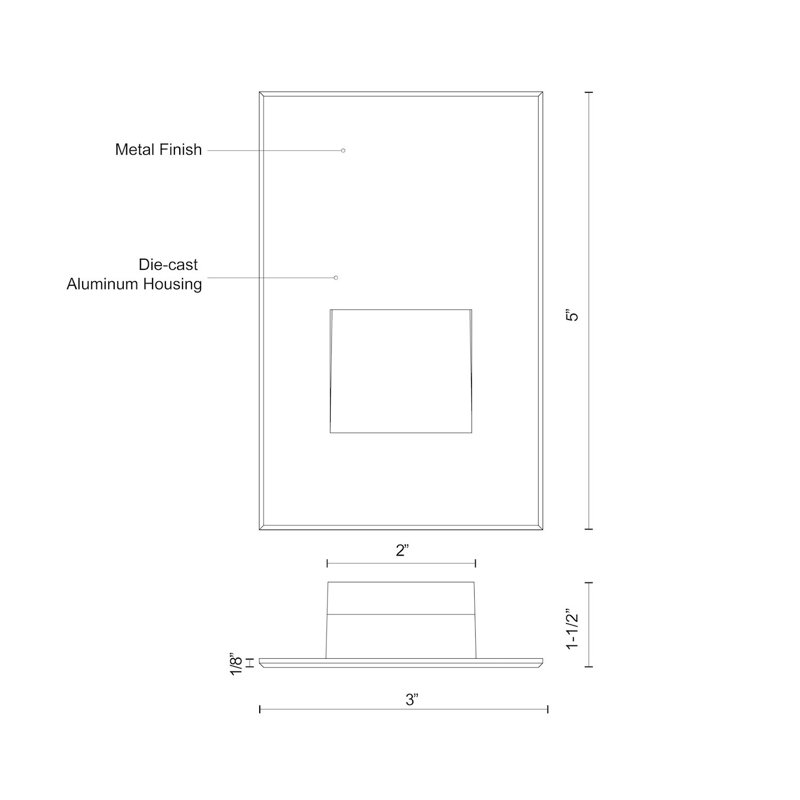 Sonic White Aluminum Integrated LED Recessed Step Light