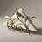 Vintage Bird Napkin Holder, Antique Gold Iron Songbird and Leaf Stand with Weighted Non-Slip Base