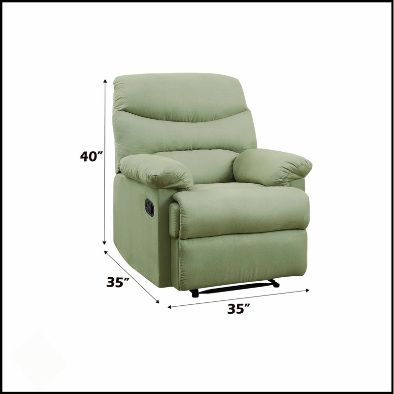 Fauteuil inclinable en microfibre Arcadia, Microfibre / microsuède sauge