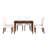Nickesha 4 - Person Solid Wood Solid Wood Top Four Leg Dining Set