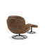 Upholstered Swivel With Footstool Armchair-986423372
