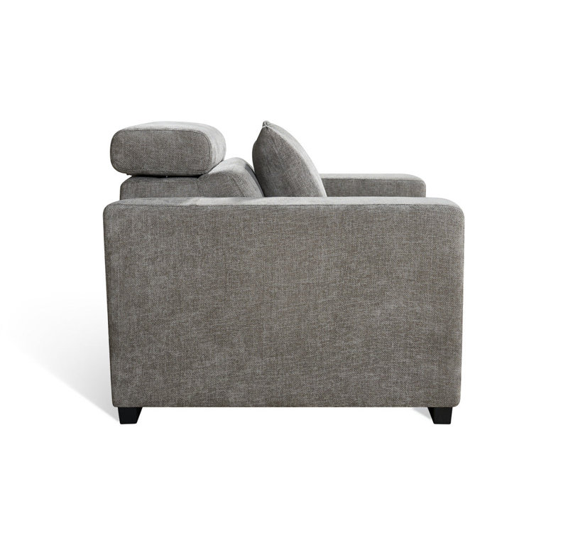 Amelia Upholstered Chenille Armchair, Grey Chenille