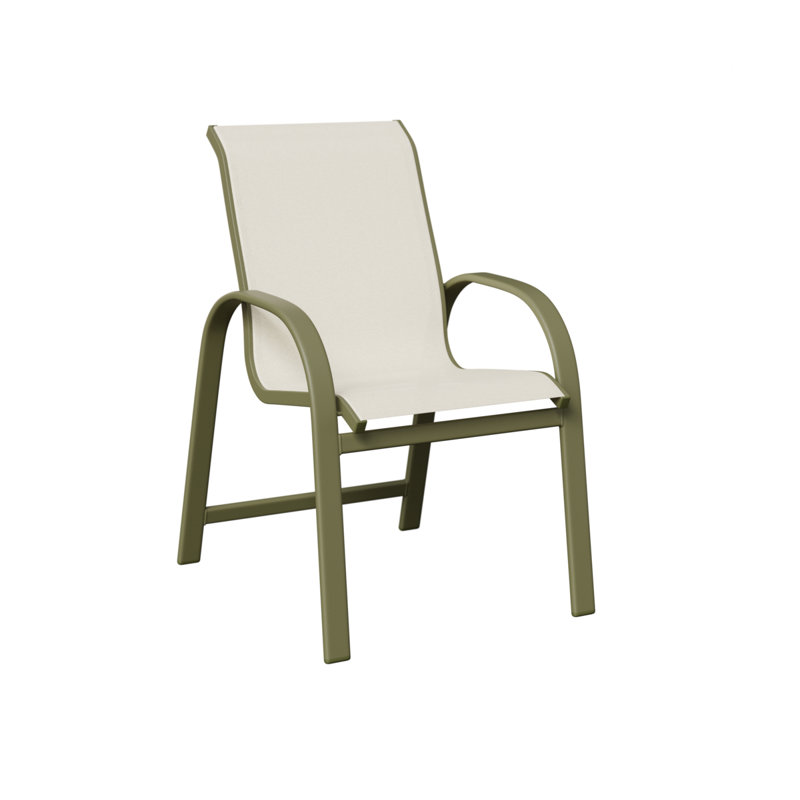 Chaise de salle à manger en aluminium sauge vert Berlin, Blanc, Aluminium vert sauge