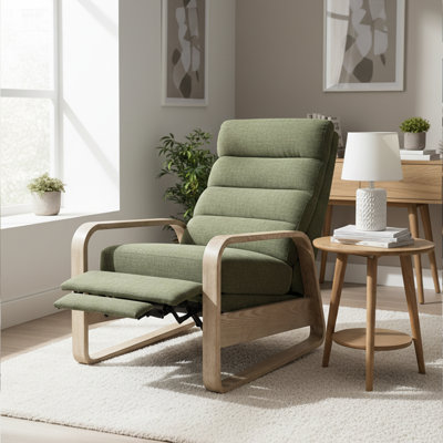 Jordan Wood Framed Push Back Recliner