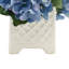 Mixed Hydrangeas In White Woven Planter-217356764