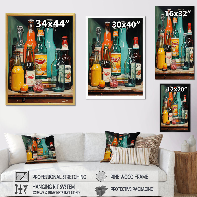 «Darvi Pop Art 1950S Soda Emotion II», reproduction, H 20 po x l 12 po x P 1 po, Cadre flottant noir