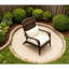 Chaise de patio avec osier en rotin, coussins moelleux, grand dossier courbé-930890332