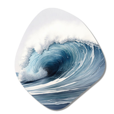 Mangual - Asymmetrical Modern Beach Metal Wall Decor, Unique Shape Metal Wall Sculpture Print