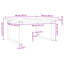 vidaXL Coffee Table O-Frame Solid Wood Pine and Steel-106215998
