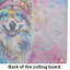 Keeshond Hippie Dawg Glass Cutting Board Large