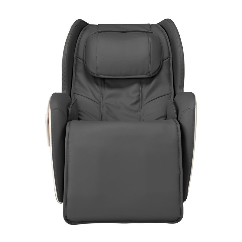 Gray Faux Leather Zero Gravity Heated Massage Recliner