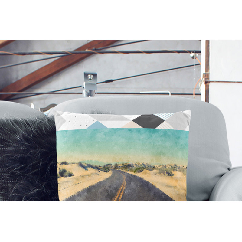 The Open Road Vol.3 Painting Square Throw Cushion, 40cm H x 40cm W x 15cm D