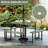 Picnic Table Bench Set For 4-8 People With Umbrella Hole All-weather Hdpe Tabletop White-1605194725