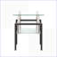 Transparent Tempered Glass Coffee Table for Living Room, 17.72” Square, Easy-Clean and Durable