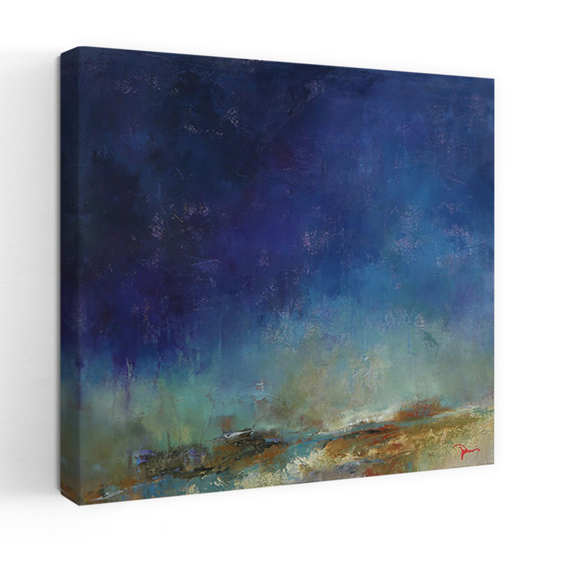 Art contemporain Hawley, paysage abstrait, H 18 po x l 18 po