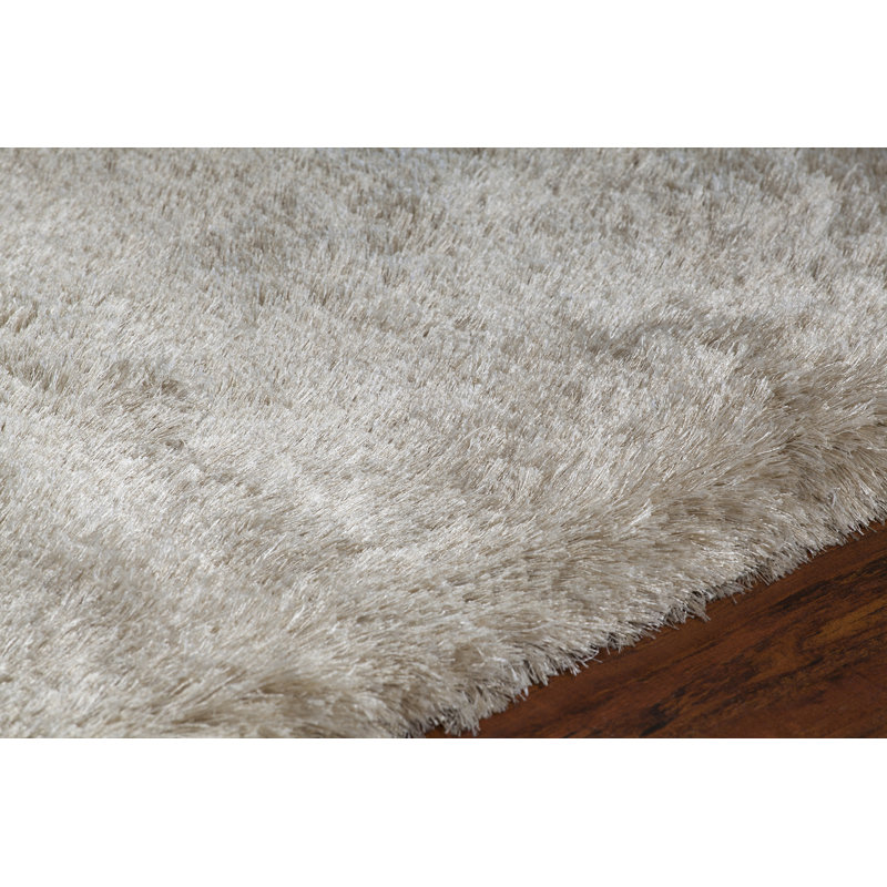 Naya Hand Loomed Modern Area Rug in Tan/Beige, Rectangle 7'9" x 10'6"