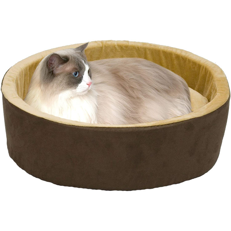 Lit pour chien Thermo-Kitty Nest, L 13 po x P 16 po x H 16 po, Marron foncé