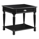 End Table With Drawer And Bottom Shelf Wooden 1Pc Side Table