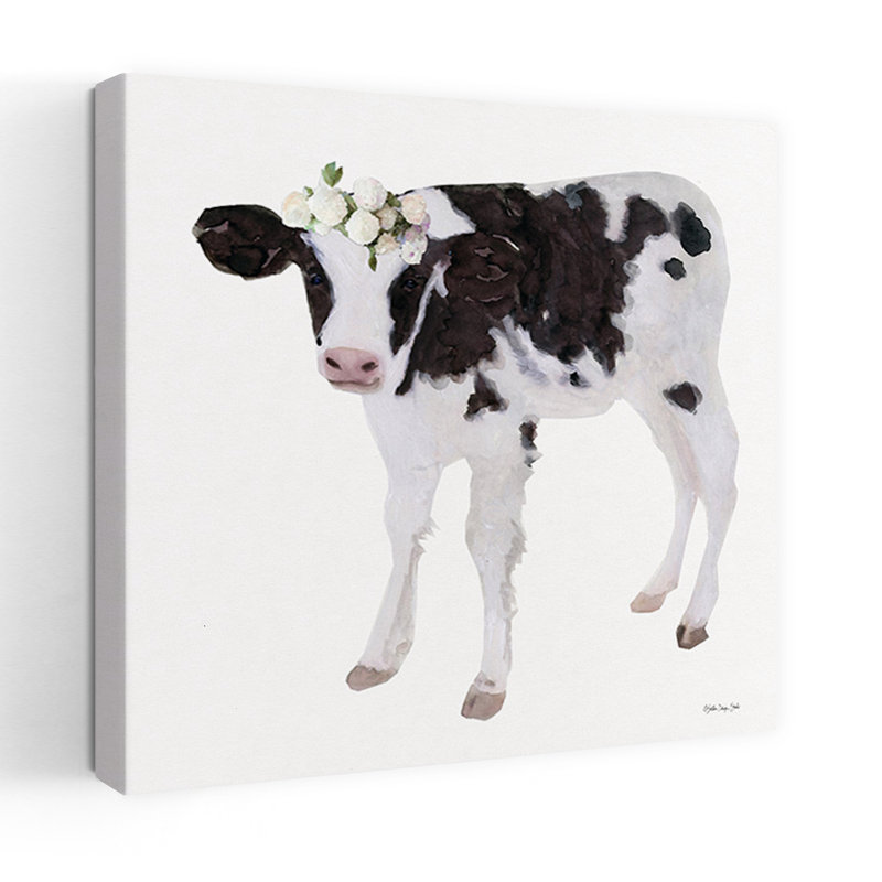 Art de fleur de vache Rosie, H 36 po x l 36 po