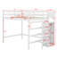 Lit mezzanine double avec garde-robe et escalier-1794042568