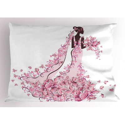 Taie décorative en microfibre de polyester rose