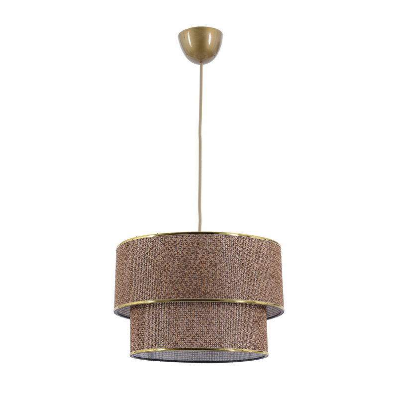 Lustre beige élégant avec câble réglable, structure en métal, 27,6 po x 27,6 po x 27,6 po | Certifié CE, douille E27 (40 W maximum) | Parfait pour la salle à manger, le salon ou le vestibule, design moderne et élégant