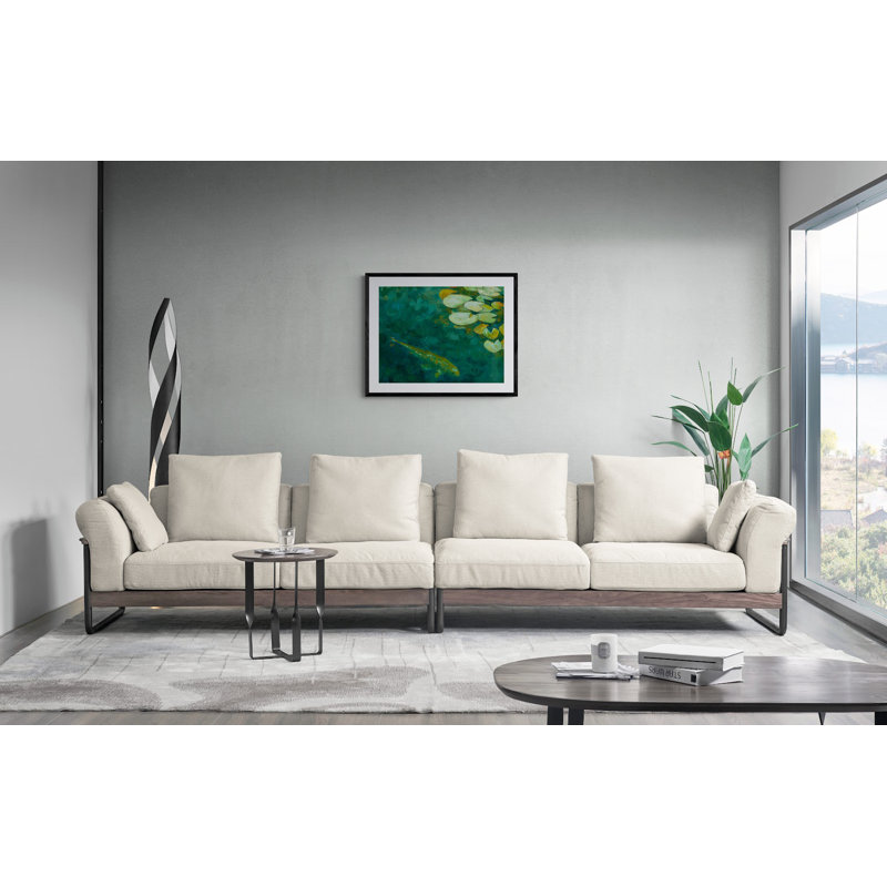 Koi Lotus Pond Print by Ruth Hayes, Black Framed Paper, 24" H x 30" W