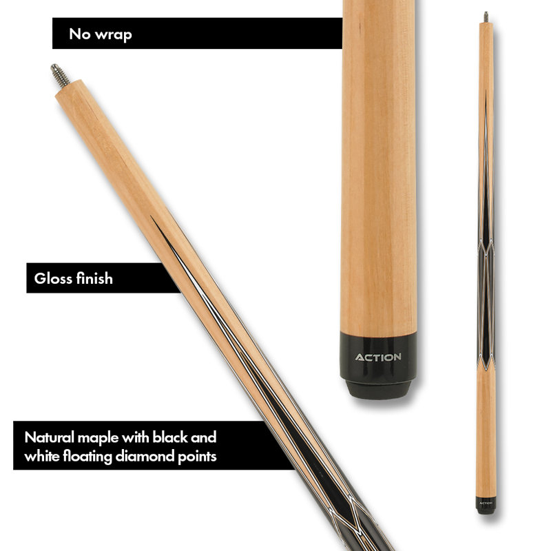 Natural Maple and Black 21 oz Wood Pool Cue