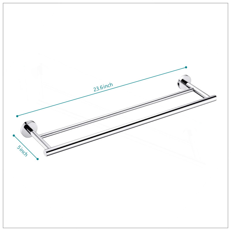 Porte-serviettes mural 23,6 po, Chrome chrome