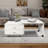  Expandable  Coffee Table With Rotatable Top And Wheels